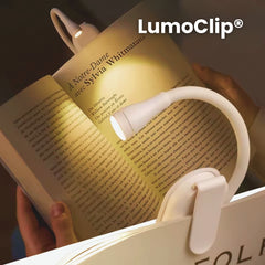 LumoClip® - Lámpara LED de Lectura Recargable con Clip Brazo Flexible 360° 3 Tonalidades y Hasta 24 h de Autonomía